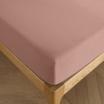 Drap housse 140 x 190 cm bonnet 30 cm 'Prémium' pour lit 2 places - Prémium Vieux Rose