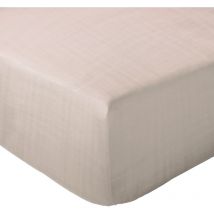 Drap housse mousseline de coton milos 160x200 cm