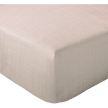 Drap housse mousseline de coton milos 140x200 cm