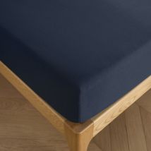 Drap housse 160 x 200 cm bonnet 30 cm 'Prémium' pour lit 2 places - Prémium Bleu Nuit