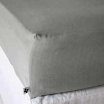 Drap Housse 180 x 200 cm en Lyocell Uni Lysandre Gris