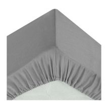 Drap Housse 2 Personnes 'Percale' 140x190cm Gris
