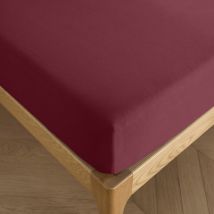 Drap housse 200 x 200 cm bonnet 30 cm 'Prémium' pour lit 2 places King Size - Prémium Grenat