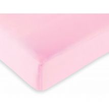 Drap housse 57 fils/cm² - 160 x 200 cm - Rose Pétale