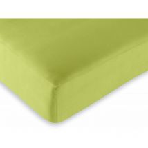 Drap housse 57 fils/cm² - 200 x 200 cm - Anis