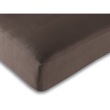 Drap Housse 57 Fils/cm² - Choco - 160 X 200 Cm