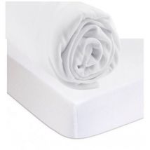 Drap housse 90x200 Blanc + Alèse Bambou Imperméable