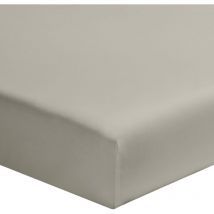 Baby Fox - Drap housse bébé gris mastic 100% coton biologique bonnet 15 cm 70x140