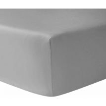 Drap housse coton 140 x 190 cm - Gris Claire