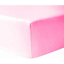 Drap housse coton 140 x 190 cm - Rose