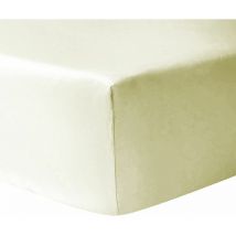 Drap housse coton 90 x 190 cm - Ivoire
