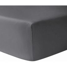 Drap housse coton 90 x 190 cm - Gris