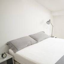 Drap housse blanc bonnet 30 cm 100% coton 120x190