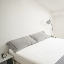 Drap housse blanc bonnet 30 cm 100% coton 200x200