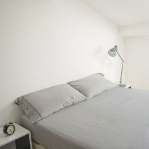 Drap housse gris mastic 100% coton bonnet 30 cm 90x200