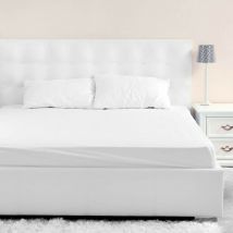 Drap housse jersey blanc bonnet 40 cm 160x190