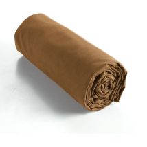 Drap housse coton luxe 140 x 190 xcm bonnet 30 cm Ambre Camel