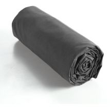 Drap housse coton luxe 180 x 200 cm bonnet 30 cm Ambre Anthracite
