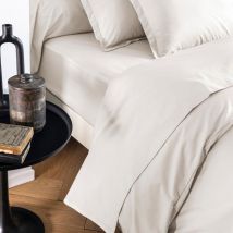 Drap housse coton percale bonnet 40 cm Meringue 180x200 Someo morphee
