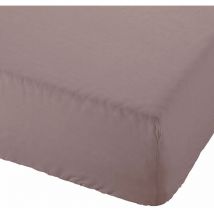 Drap housse uni 140 x 190 cm - Taupe