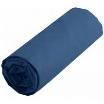 Drap housse uni 160 x 200 cm - Blue Jean