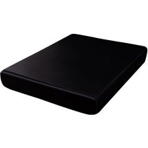 Drap-housse de couleur unie en soie avec sensation de fraîcheur estivale et protège-matelas en soie synthétique