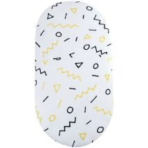 Drap-housse de dessin animé en coton polyester pour bébé Drap de lit pour berceau de bébé Housse de matelas de petite taille 82 41 8 Convient pour