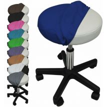 Vivezen - Drap housse de protection en éponge pour tabouret rond - Bleu azur
