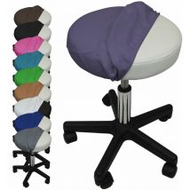 Vivezen - Drap housse de protection en éponge pour tabouret rond - Violet