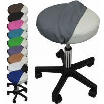 Vivezen - Drap housse de protection en éponge pour tabouret rond - Gris