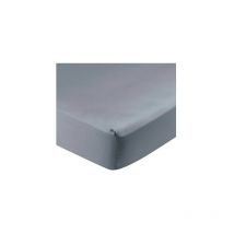 Drap housse Eclat 140x190cm argent satin coton 120F