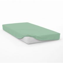 Drap housse en coton 57 fils 60x120 cm bebe vert eau, par Soleil d'Ocre