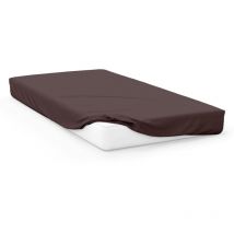 Drap housse en coton 57 fils 60x120 cm bebe brun, par Soleil d'Ocre
