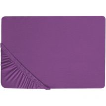 Drap-housse Classique Bordure Élastique 90 x 200 cm en Coton Violet Janbu