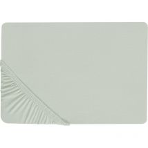 Drap-housse Classique Bordure Élastique 90 x 200 cm en Coton Vert Clair Janbu