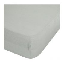 Drap Housse en Lin "Adorable" 160x200cm Vert Céladon