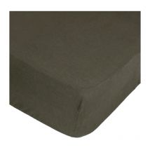 Atmosphera Créateur D'intérieur - Drap Housse en Lin 'Adorable' 160x200cm Vert Kaki