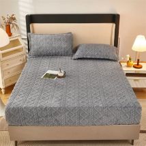 Drap-housse en peluche polaire 90 x 200 cm, gris, doux et moelleux au toucher cachemire,surmatelas à sommier tapissier jusqu'à 4-28 cm