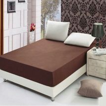 Drap-housse en pour matelas profond de 25 cm – Simple, double, King size et Super King size, marron foncé, 120cm x 200cm Fei Yu