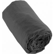 Drap housse flanelle coton 90x190 pour matelas épais Gris Orage