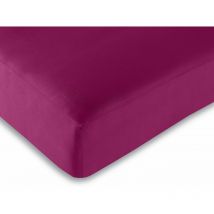 Drap housse Fushia 160 x 200 cm / 100% coton / 57 fils/cm²