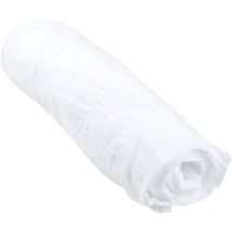 Drap housse gaze coton 60 x 120 cm tendance uni bebe blanc