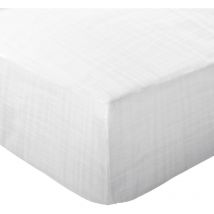 Drap housse gaze de coton CASSIS 80x200 cm