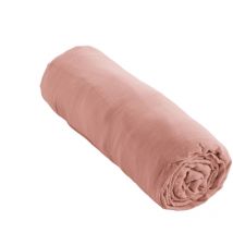 Drap housse Gaze de Coton 180x200 gaia matelas épais Rose Pêche