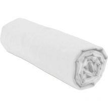Drap Housse Home Linge Passion HP71760 - 90 x 190 cm + 30 cm bonnet - Microfibre - 82 g - blanc