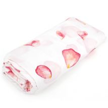 Drap housse imprimé satin de coton petales Bonnet de 30 cm 200x200 cm