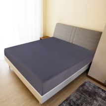 Drap-housse Jersey Anthracite 140x200 cm Coton CFW68497