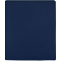 Drap-housse Jersey Bleu marine 140x200 cm Coton Vidaxl