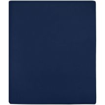 Drap-housse Jersey Bleu marine 90x200 cm Coton