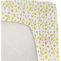 Drap housse Jersey enfant imprimé savane Jaune 60x120 cm